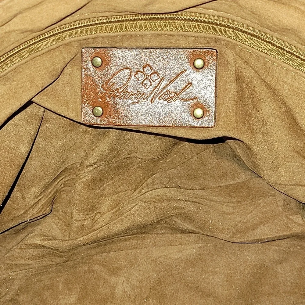Patricia Nash Brown Leather Crossbody Shoulder Bag